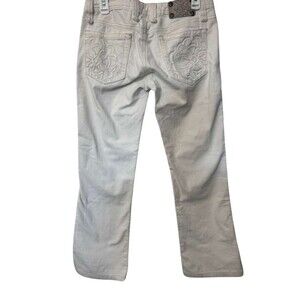Miss Me Iron Cross Bootcut Jeans Women's Size 29 Oyster White Denim